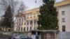 ROMANIA -- A man walks in front of the Russian Embassy in Bucharest, March 27, 2018.