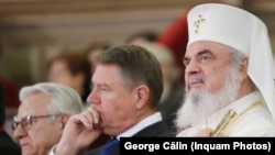 15 ianuarie 2019, Ateneul Român, Zilei Culturii Nationale, președintele Klaus Iohannis și Patriarhul Daniel.