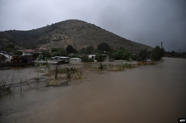 Vërshimet në Palamas afër Karditsa në Greqi. 6 shtator 2023.
