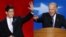 Vicepreședintele Joe Biden (dr.) candidatul republican la funcție, Paul Ryan
