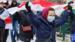 A fagyos idő ellenére is tüntettek Belaruszban