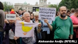 Protest zbog rušenja u Savamali, Beograd, 11.maj 2016.