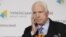 U.S. Senator John McCain gives a press conference in Kyiv in September 2014.