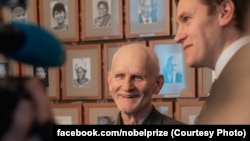 Алесь Бяляцкі ў Осла, 8 студзеня 2025 году