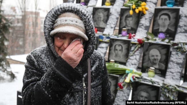 Ukrainians Mark Anniversary Of Deadly Shootings Of Euromaidan Protesters