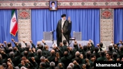 A handout picture provided by the office of Iran's Supreme Leader Ayatollah Ali Khamenei on October 2, 2019, shows him during a general meeting with the members of the Islamic Revolutionary Guard Corps (IRGC) during a meeting in Tehran.