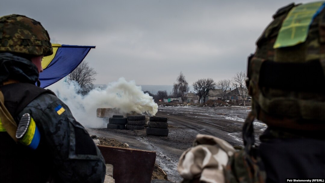 Украинские военные под Дебальцевым