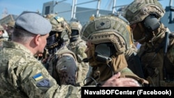 Военнослужащие 73 Морского центра специального назначения сил спецопераций (ССО) Вооруженных сил Украины