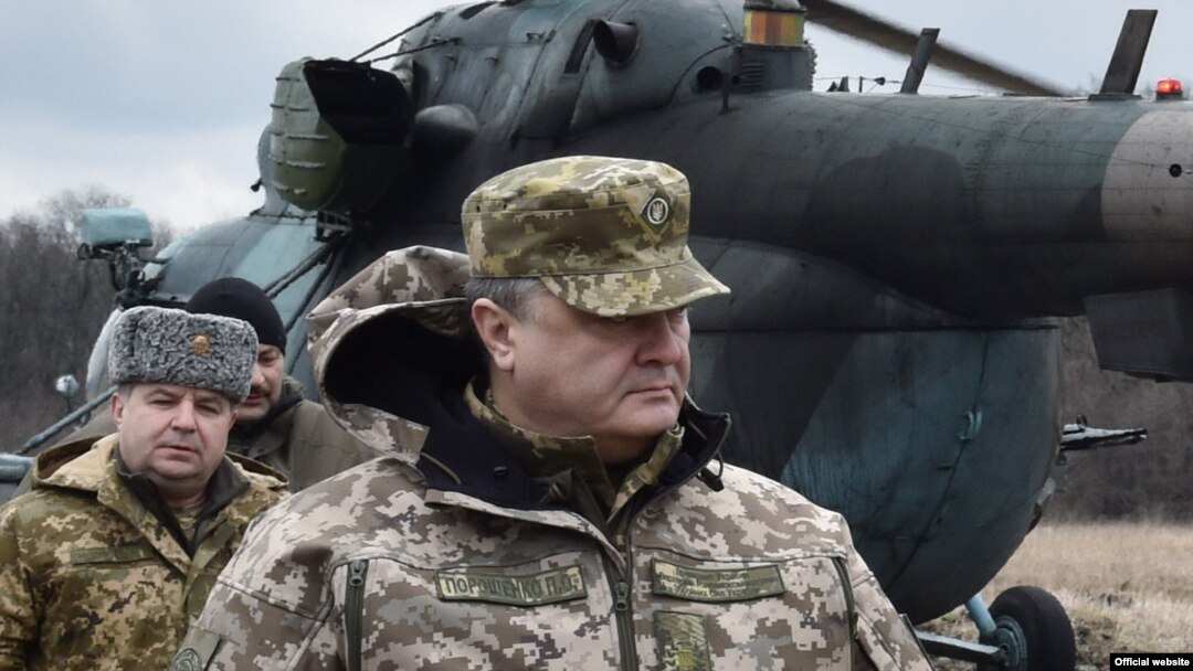 Президент Украины Петр Порошенко в Донецкой области