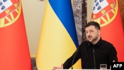 Ուկրաինայի նախագահ Վլադիմիր Զելենսկին Կիևում ասուլիսի ժամանակ, 20-ը դեկտեմբերի, 2025թ.