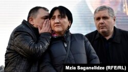 Ирма Инашвили на акции протеста в Тбилиси (архив)