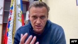 Алексей Навальный во время судебного заседания, 18.01.2021