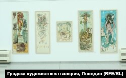  Картини от изложбата на Емил Стойчев в Градската художествена изложба на Пловдив. 