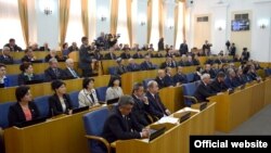 Tajikistan -- First session of new parliament of Tajikistan, Dushanbe city, 17Mar2015 