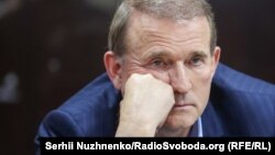 Viktor Medvedchuk in court in Kyiv on May 13