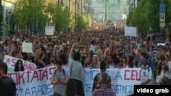 La demonstrația de duminică de la Budapesta