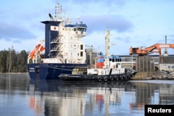 Затримане судно Fitburg в гавані Кіркконуммі, Фінляндія, 1 січня 2026 року