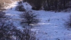 В крымских горах выпал снег (видео)