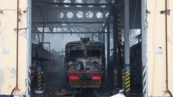 Депо, пострадавшее в ходе российского удара в декабре 2025 года