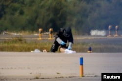 Aerodrom luka Leipzig Halle nakon što je dron pronađen u blizini piste, august 2026.