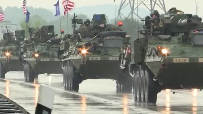 Американский конвой отправляется на учения в Восточной Европе