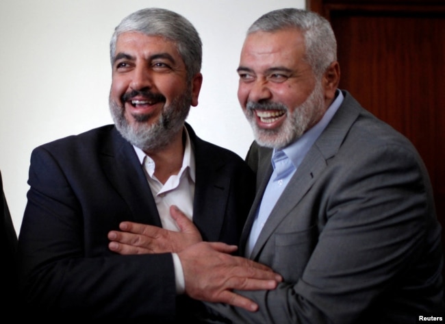 Khaled Meshaal dhe Ismail Haniyeh. 10 dhjetor 2012.