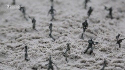 1,000 Toy Soldiers Protest At Russian Consulate Over Crimea