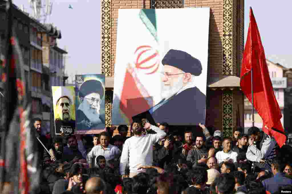 تجمع و راهپیمایی شیعیان در سرینگر کشمیر با شعارهای ضدآمریکایی و ضداسرائیلی. 