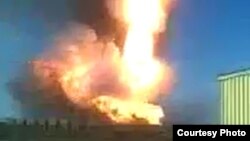 Қаршилик кончилар Озодликка йўллаган видеода акс этган ёнғин тасвири.
