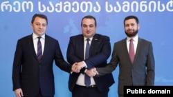 Georgia - Deputy foreign ministers of Armenia, Azerbaijan and Georgia meet in Tbilisi, April 17, 2025.