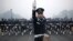 India - Indian Air Force soldiers rehearse for the Republic Day parade on a cold and foggy winter morning in New Delhi December 30, 2014