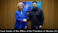 Зустріч президента України Володимира Зеленського з Президенткою Європейської комісії Урсулою фон дер Ляєн на полях саміту НАТО, Анкара, Туреччина, 8 липня 2026 року