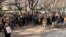 Protest ispred zgrade Osnovnog suda u Novom Sadu, 2. februar 2026. 