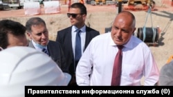 Бойко Борисов на инспекция на строежа на "Турски поток" в България по време на третия си мандат като премиер. 