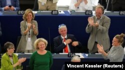 Judith Sargentini az Európai Parlamentben a Magyarországról szóló jelentése elfogadása után.