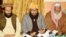 FILE: Pakistani Senate Deputy Chairman Maulana Abdul Ghafoor Haideri (C) during a press conference in Quetta in March 2015