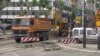 Serbia - Belgrade - construction works in city center - June 20th 2019