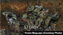 უკრაინული დრონის მიერ ბრძოლის ველზე მოკლული რუსეთის ჯარისკაცები