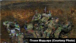 Российские солдаты, убитые украинским дроном на линии фронта.
