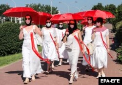Женская акция протеста. Минск, 21 июня 2021 года