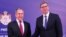 Serbia -- Russian foreign minister Sergey Lavrov and Serbian president Aleksandar Vucic, in Belgrade, June 18, 2020.