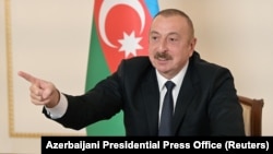 Президент Азербайджана Ильхам Алиев, октябрь 2020 г.