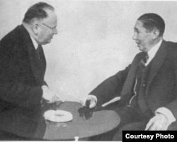 Переговоры министра иностранных дел Румынии Николае Титулеску (справа) и наркома иностранных дел СССР Максима Литвинова, 1930-е годы