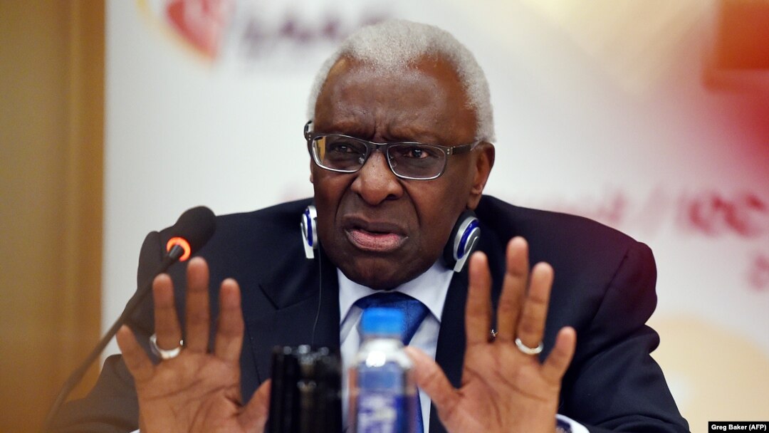 Former President of the International Association of Athletics Federations Lamine Diack (file photo)