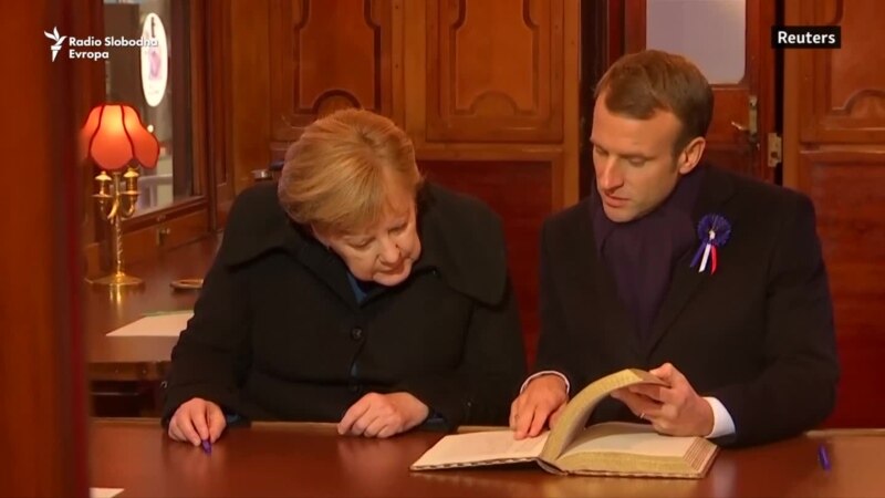 Makron i Merkel u vagonu vrhovnog komandanta Saveznika