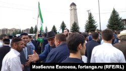 Митинг против договора о границе с Чечней. Магас, Ингушетия.
