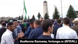 Митинг против договора о границе с Чечней. Магас, Ингушетия