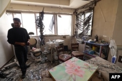 Pagubele din interiorul spitalului Gandi, care a fost lovit pe 1 martie, Teheran.