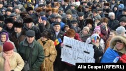 La unul din protestele antiguvernamentale de la Chișinău