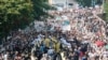 Шествие поддерживаемой Москвой Украинской православной церкви на Владимирской горке в Киеве, 27 июля 2021 года 